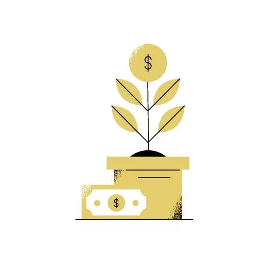 potted investing money tree